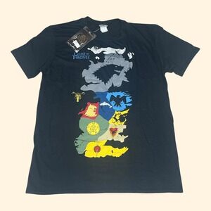 Game of Thrones Westeros Map House Sigils Black T-Shirt Mens Large NWT 2017 HBO